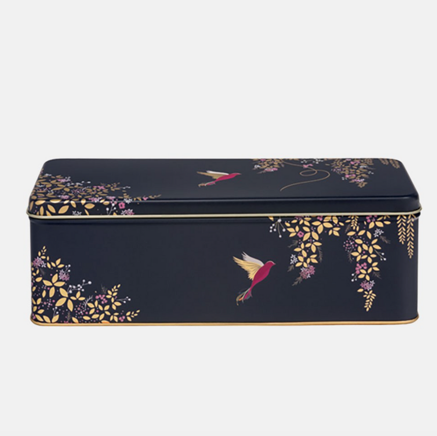 Sara Miller Deep Rectangular Storage Tin, Hummingbird