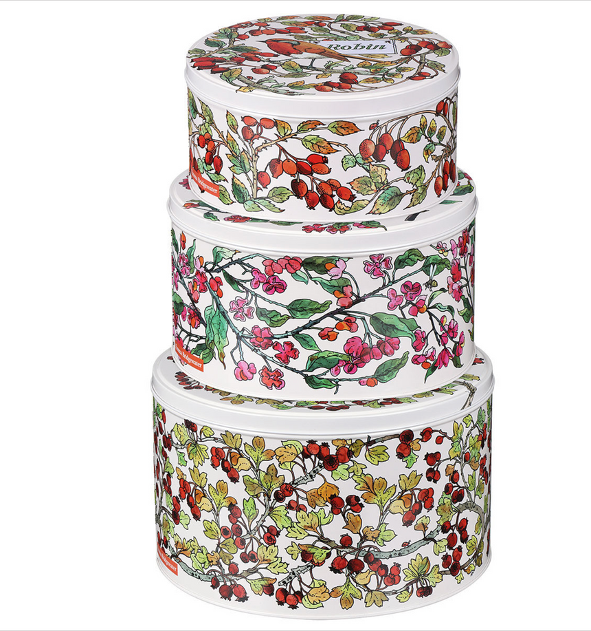 Emma Bridgewater Round Cake Tins, Hedgerow (Set Of 3)