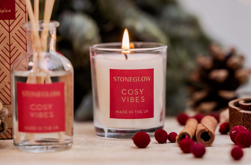 Stoneglow Cosy Vibes  Scented Candle, Nutmeg & ginger