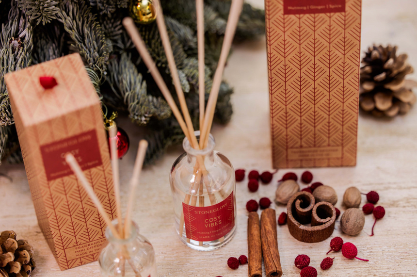 Stoneglow Cosy Vibes Reed Diffuser, Nutmeg & ginger