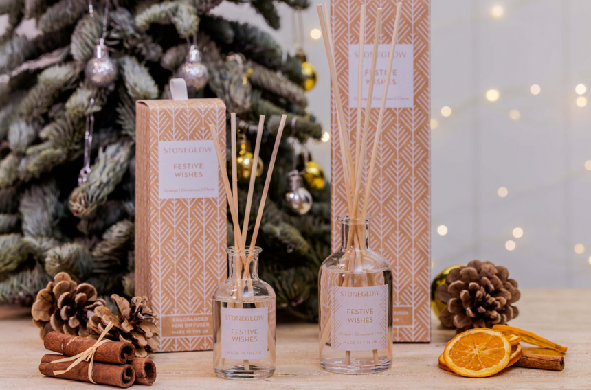 Stoneglow Festive Wishes Reed Diffuser, Orange & Cinnamon