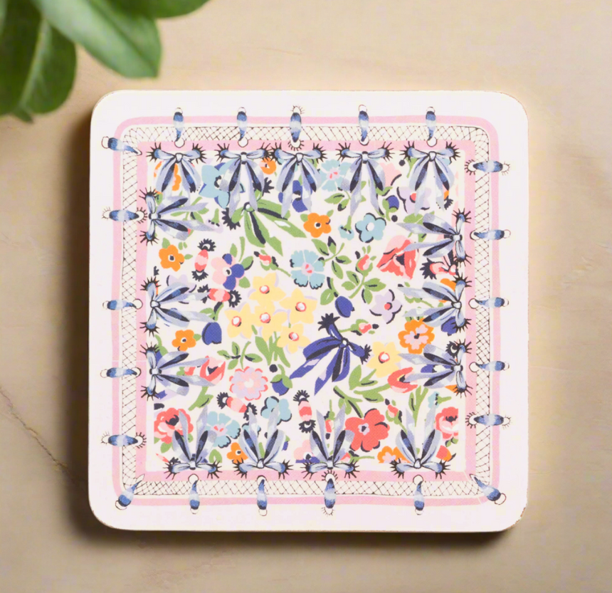 Cath Kidston Harmony Ditsy Square Coasters( Set Of 4)