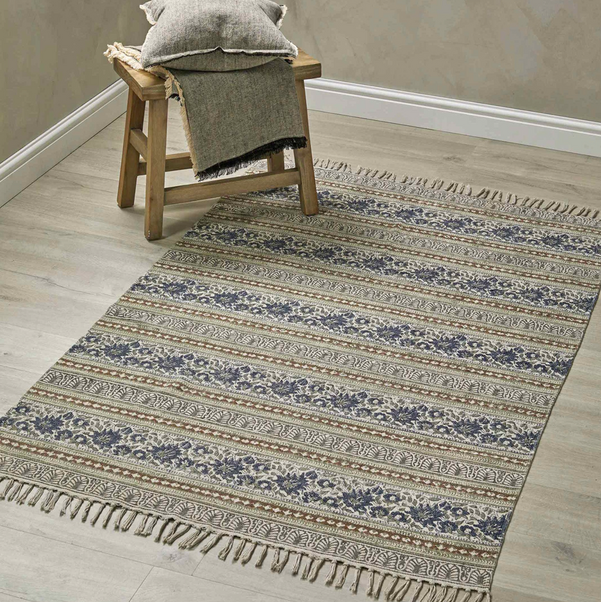 Walton & Co Hand Printed Cotton Rug