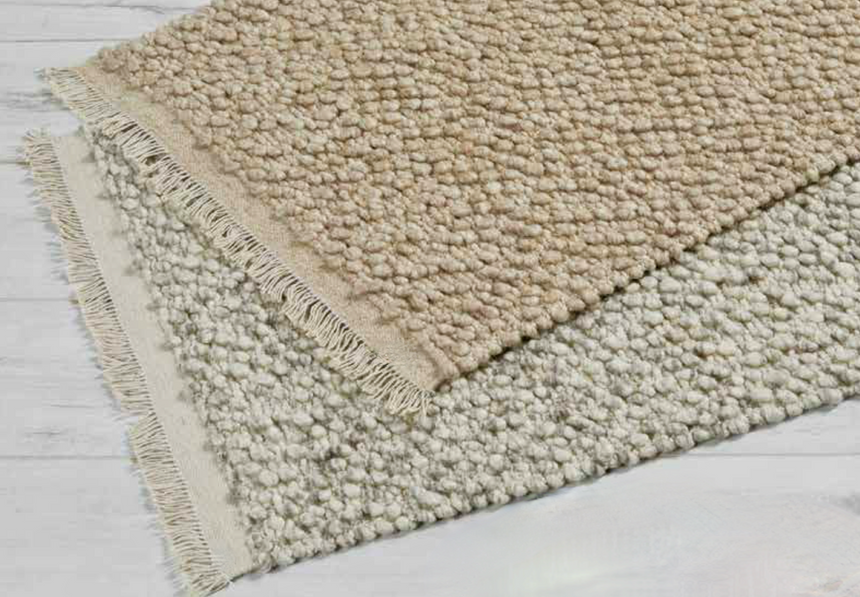 Walton & Co Pebble Wool Rug, Marl Grey