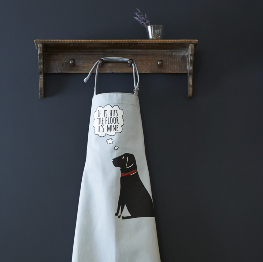 Sweet William Organic Cotton Apron, Black Labrador