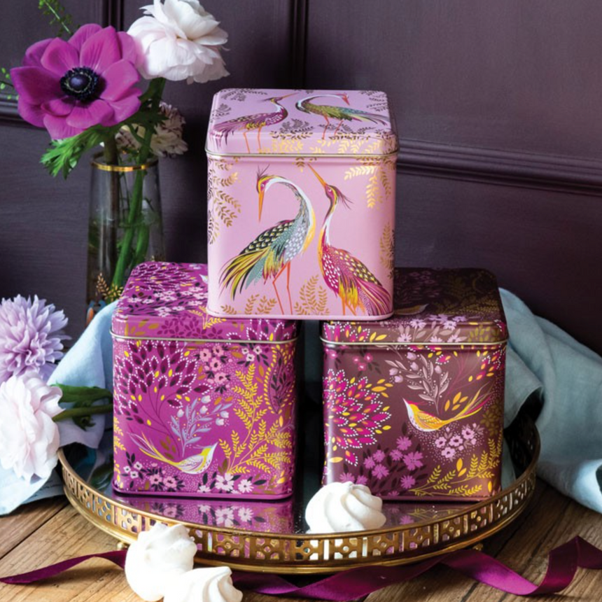 Sara Miller Square Storage Canisters Haveli Garden, Set of 3