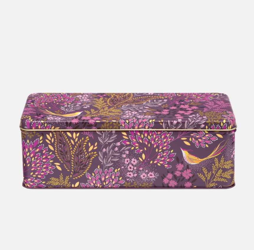 Sara Miller Deep Rectangular Storage Tin, Haveli Garden