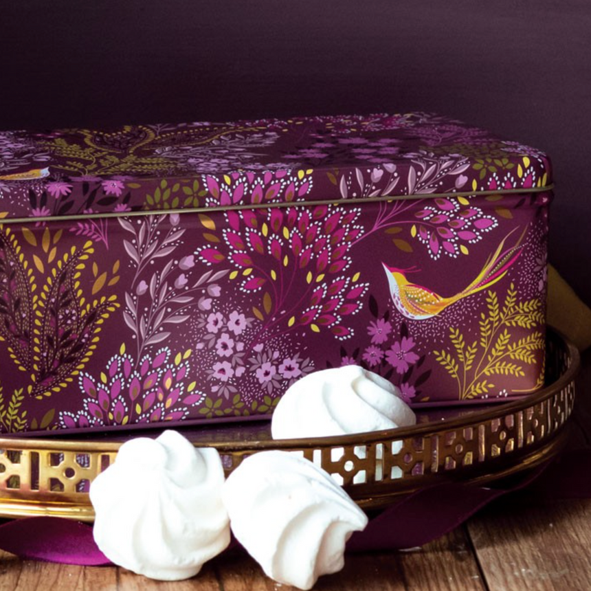 Sara Miller Deep Rectangular Storage Tin, Haveli Garden