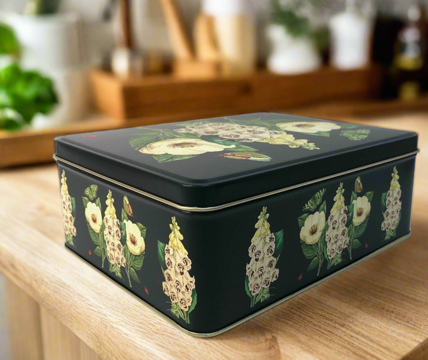 Madame Treacle Midnight Botanical Rectangular Storage Tin