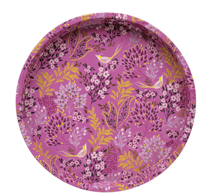 Sara Miller Round Mini Serving Tray, Haveli Garden