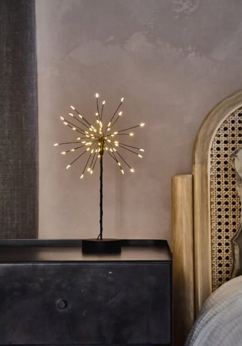 Starburst Mini Table LED Fairy Light, Black