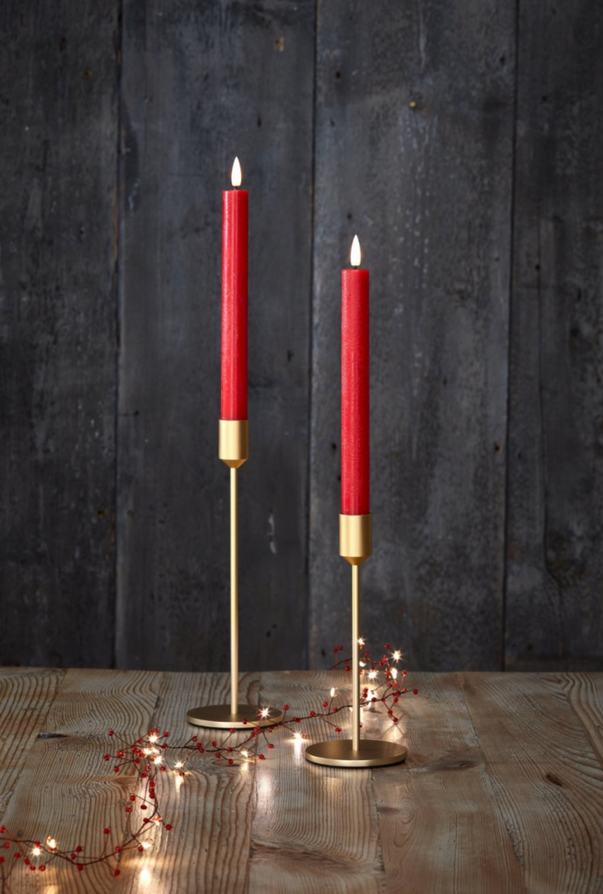 Candle Holder, Matt Gold ( Set Of 2 )