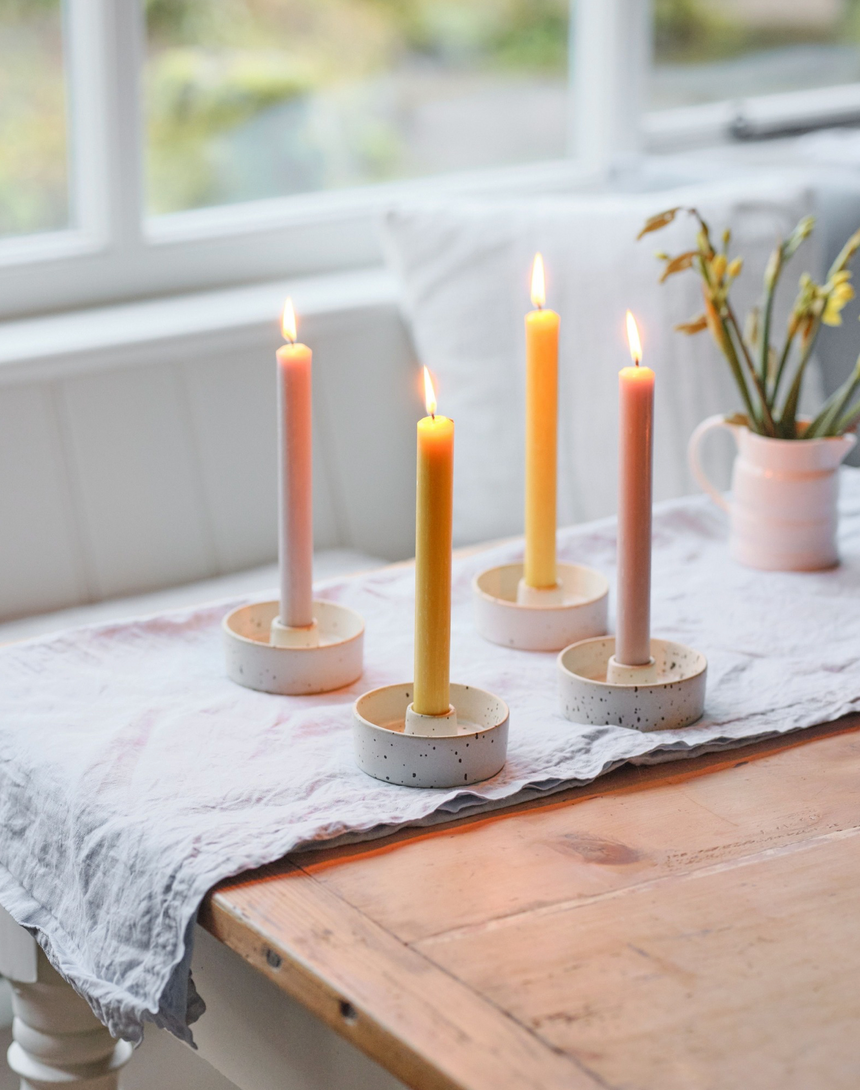 St Eval Unscented Dinner Candle, Rose Quartz (Pack Of 6)