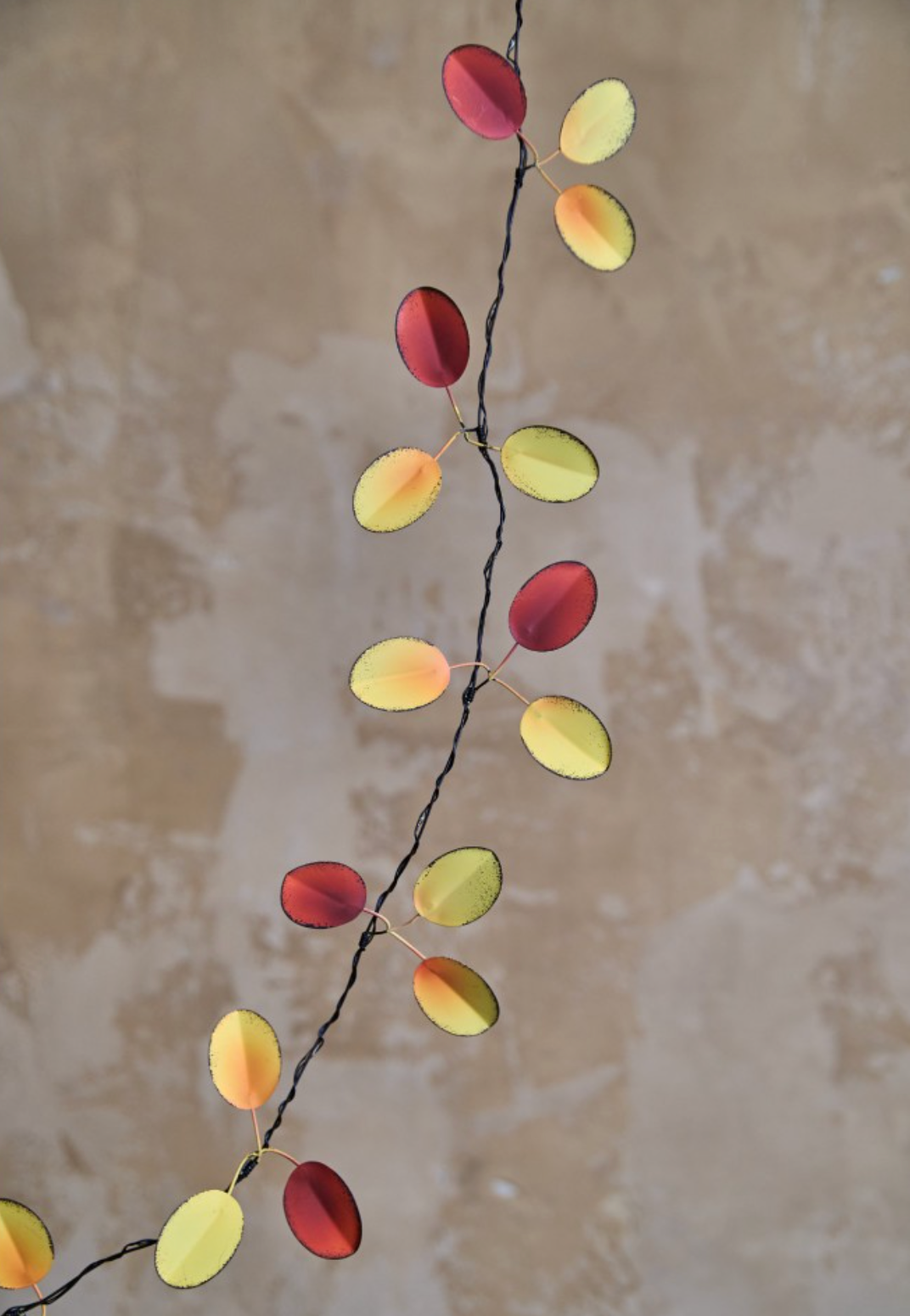 Handmade Metal LED Fairy Lights,Autumn Eucalyptus (Battery Operated)