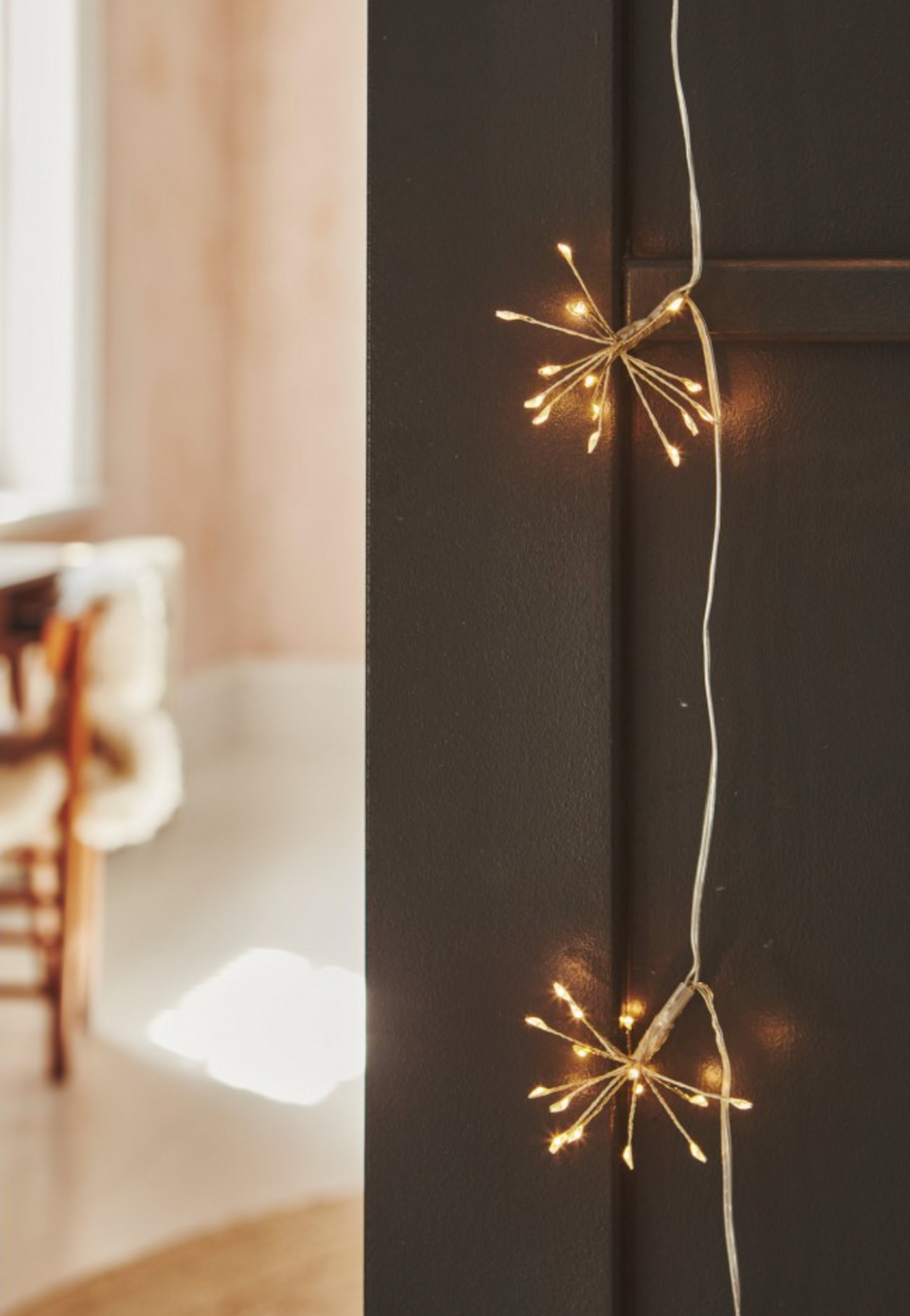 Starburst Chain LED Fairy Light, Silver