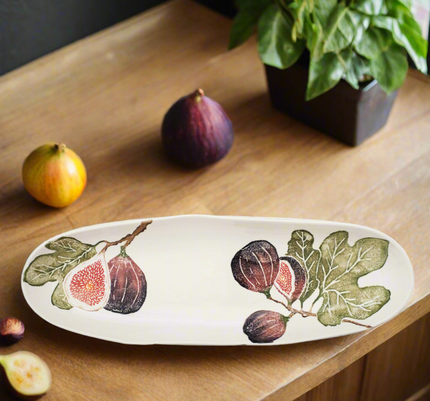 Bliss Home Fig Oval Shallow Platter