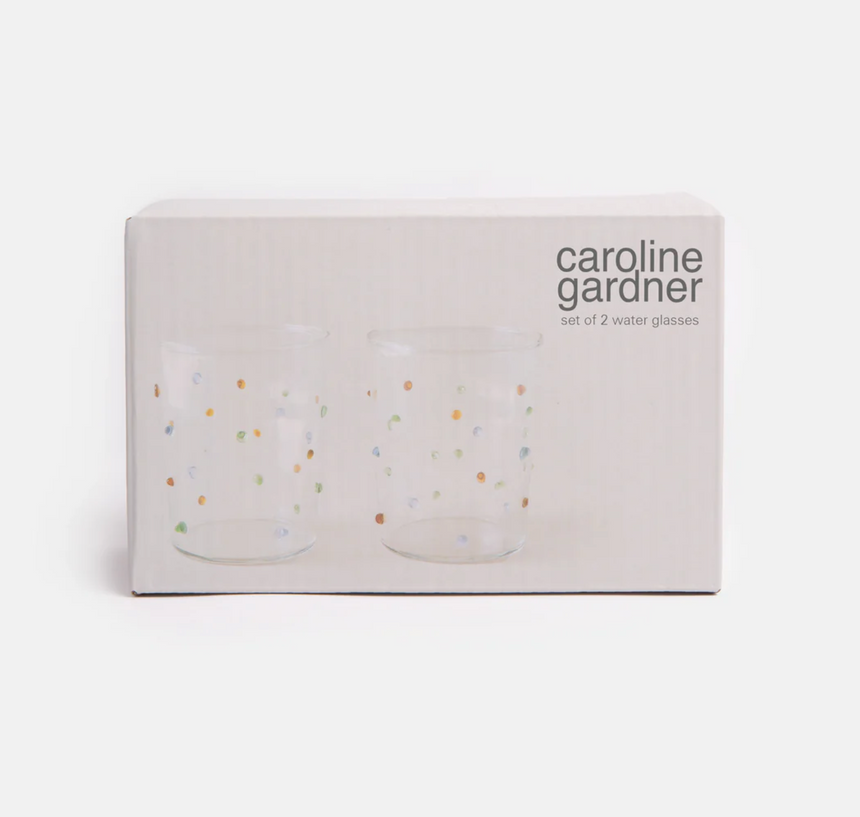 Caroline Gardner Hand Blown Textured Tumblers (Set Of 2)