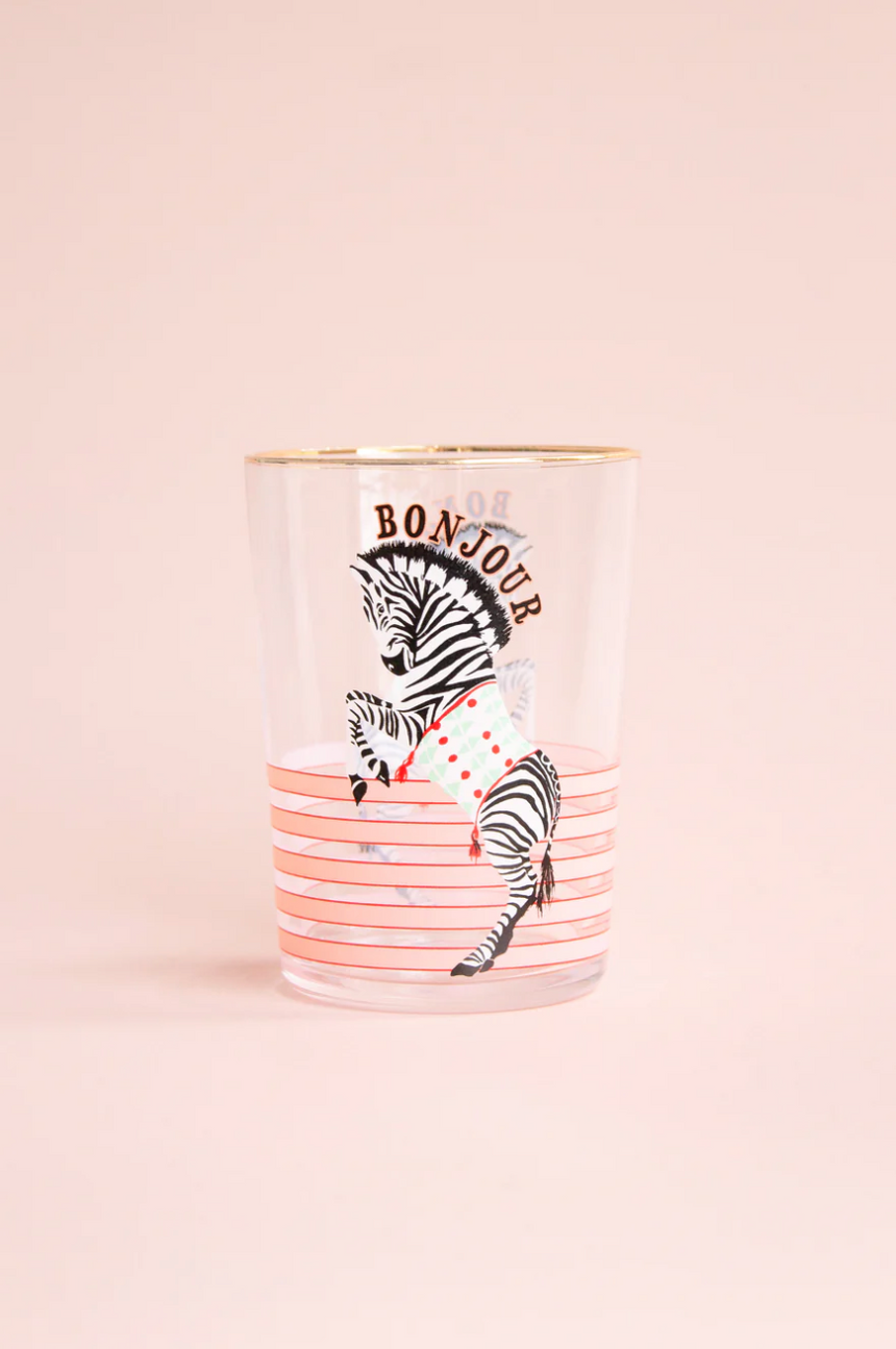 Yvonne Ellen Hi Ball Glass, Zebra