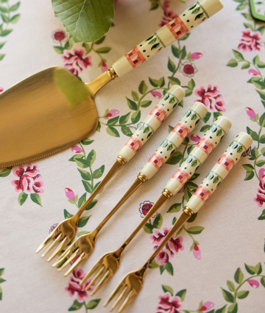 Cath Kidston Dolly Rose Dessert Fork Set