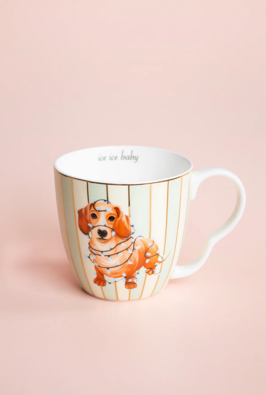 Yvonne Large Mug, Sausage Dog