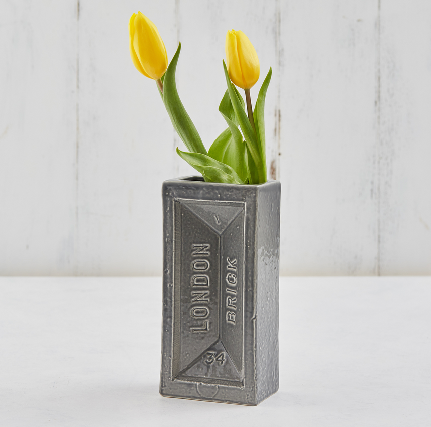 The London Brick Vase, Grey