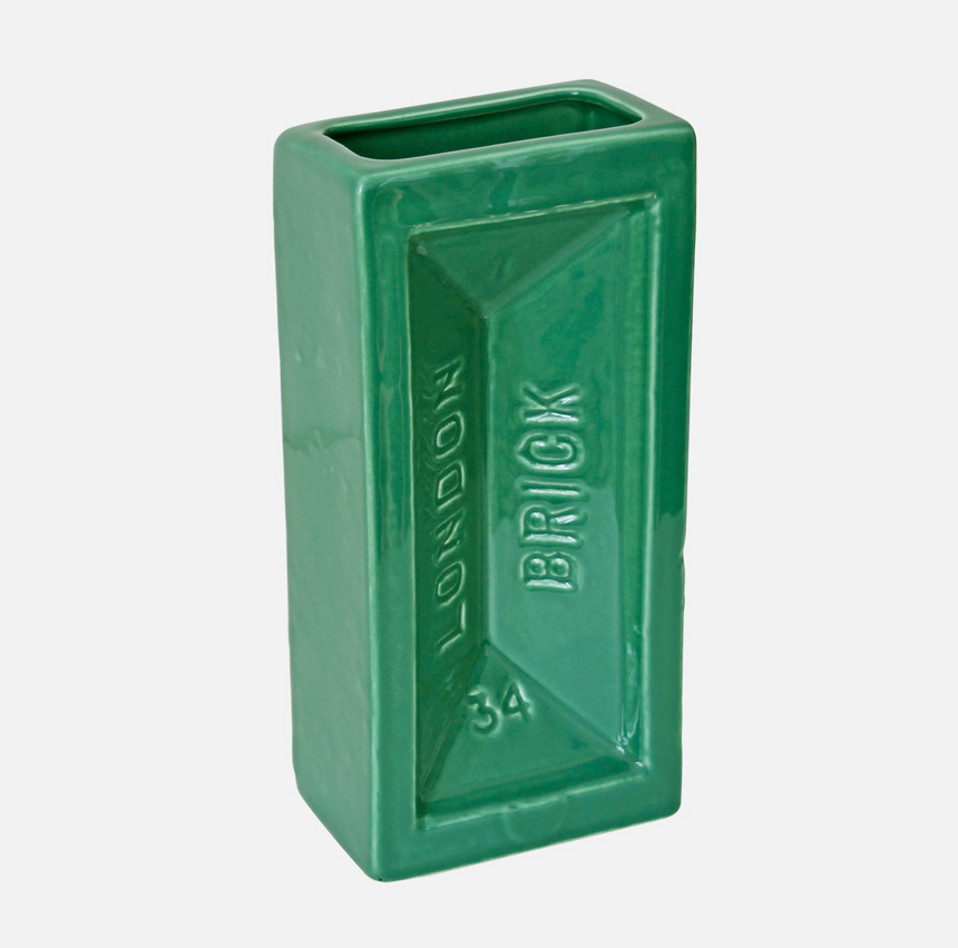 The London Brick Vase, Green