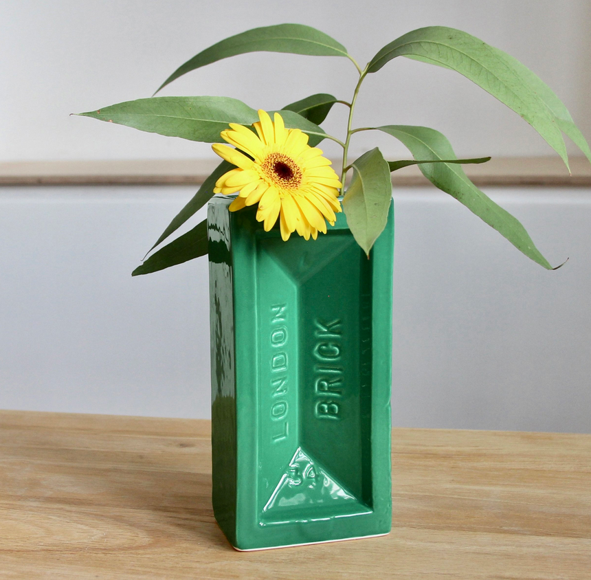 The London Brick Vase, Green