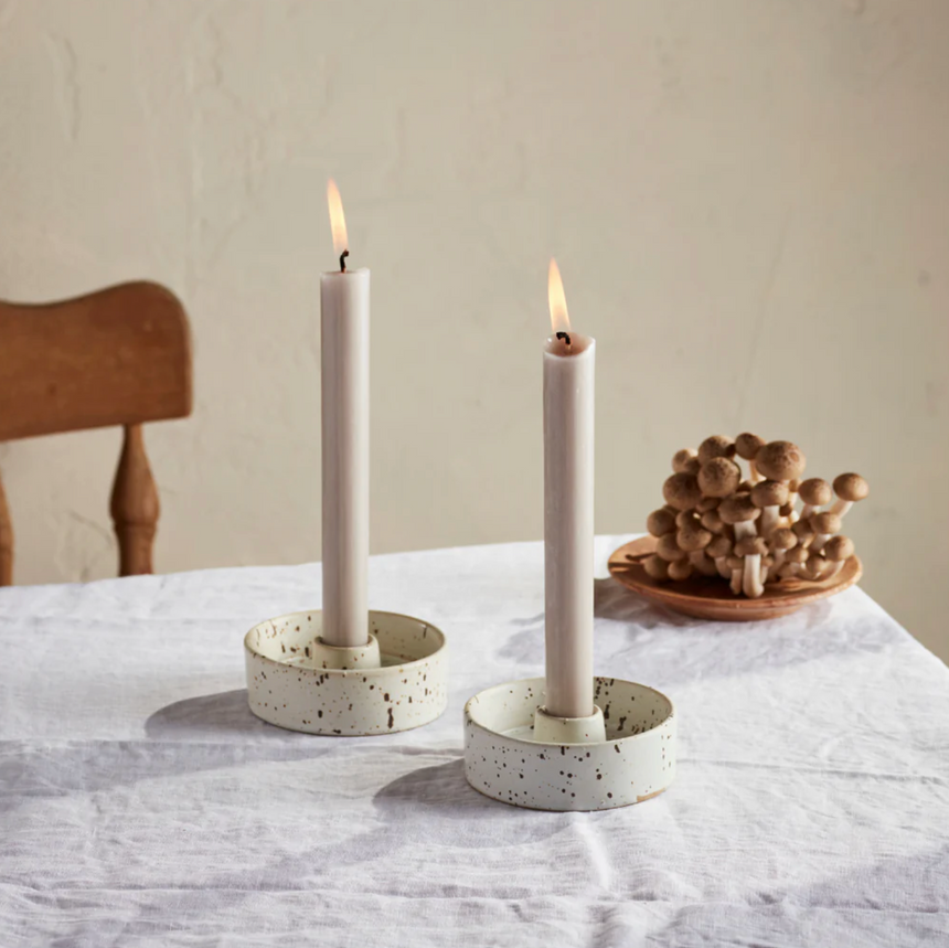 St Eval Stone Speckled Candle Holder