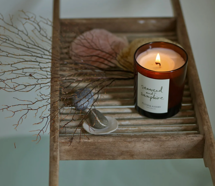 Plum & Ashby Large Scented Candle, Seaweed & Samphire