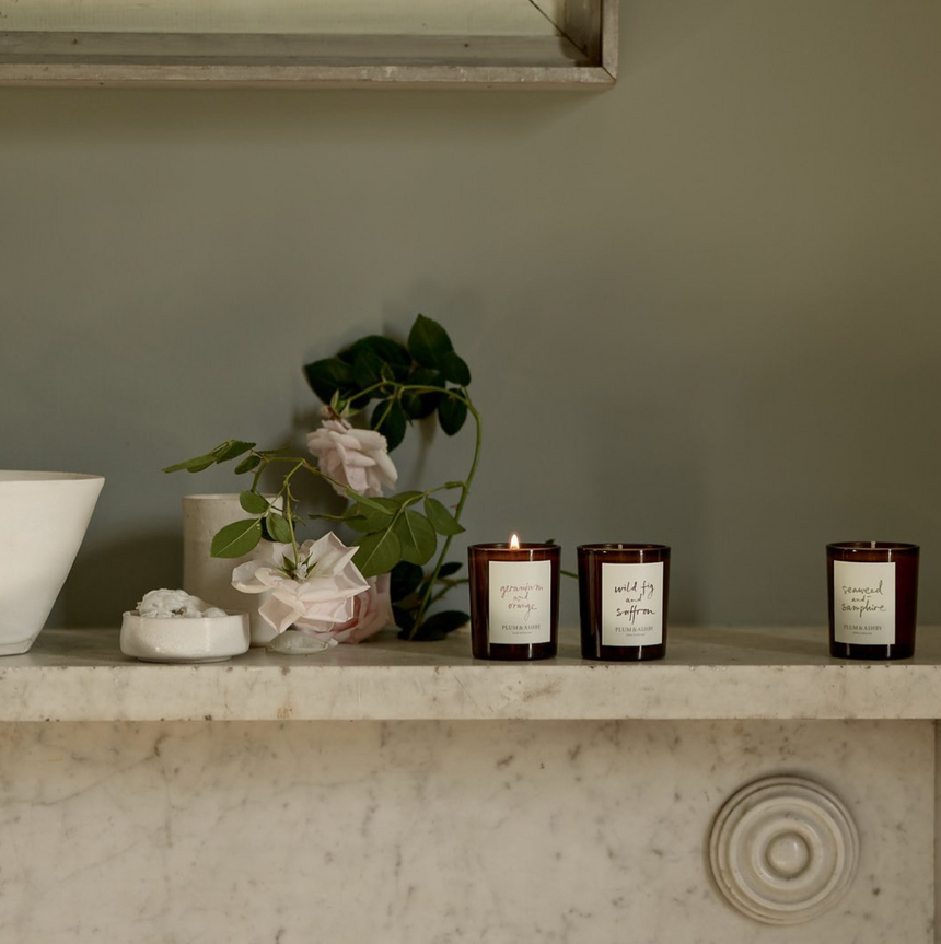 Plum & Ashby Large Scented Candle, Geranium & Orange