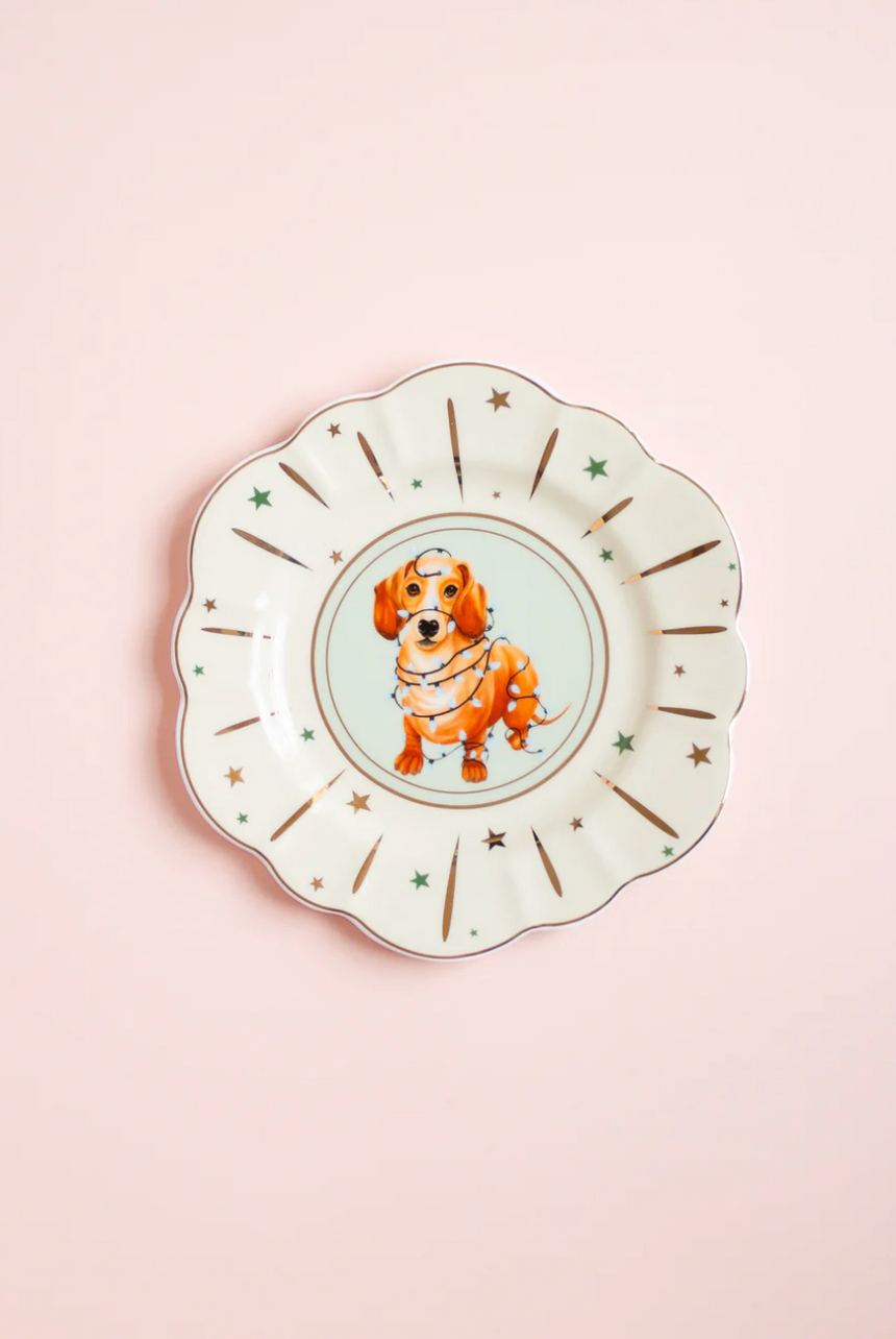 Yvonne Ellen Sandwich Plate,Sausage Dog