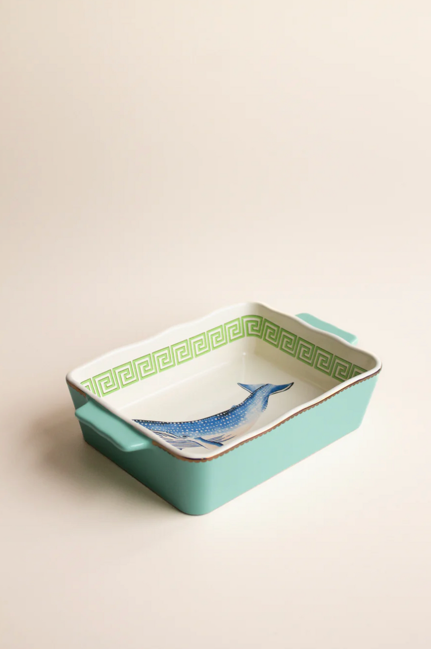 Yvonne Ellen Small Rectangular Baking Dish, Whale