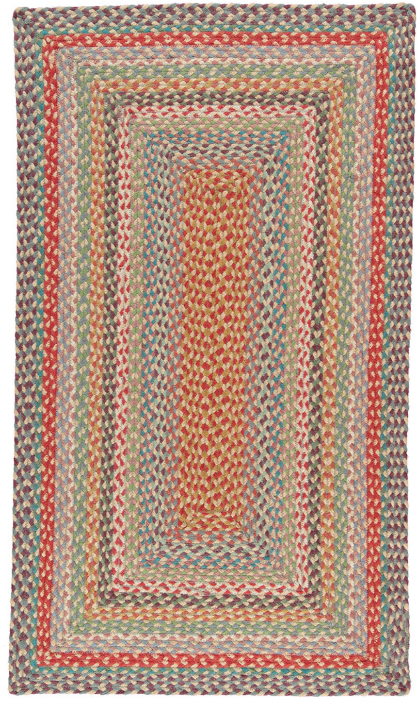 The Braided Rug Company Rectangle Jute Rug, Carnival