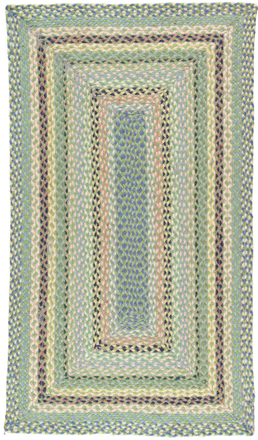 The Braided Rug Company Rectangle Jute Rug, Mint