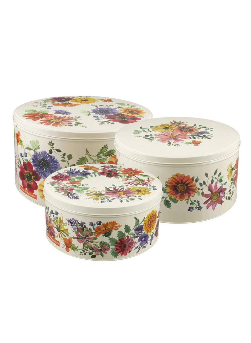 Emma Bridgewater Round Cake Tins, Garden Flowers  (Set Of 3)