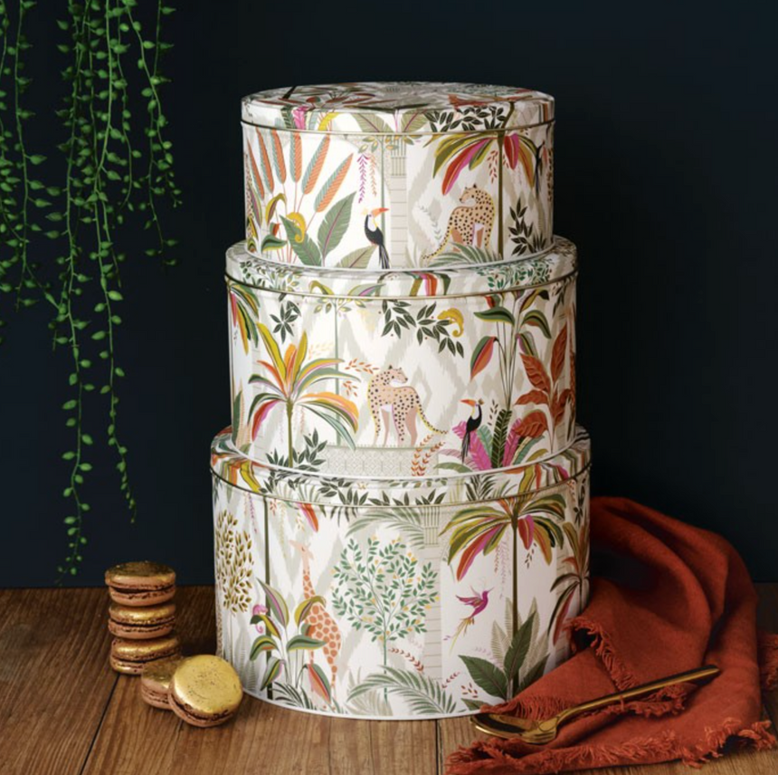 Sara Miller Round Cake Tins Palm Garden (Set of 3)