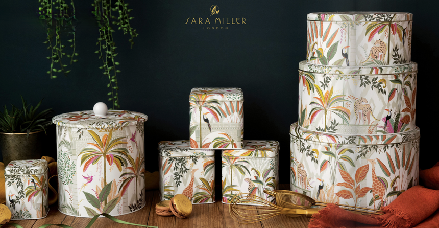 Sara Miller Biscuit Barrel, Palm Garden