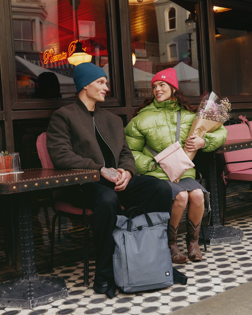 Roka London Black Label, Camden J Rucksack, Smoke (Sustainable Nylon)