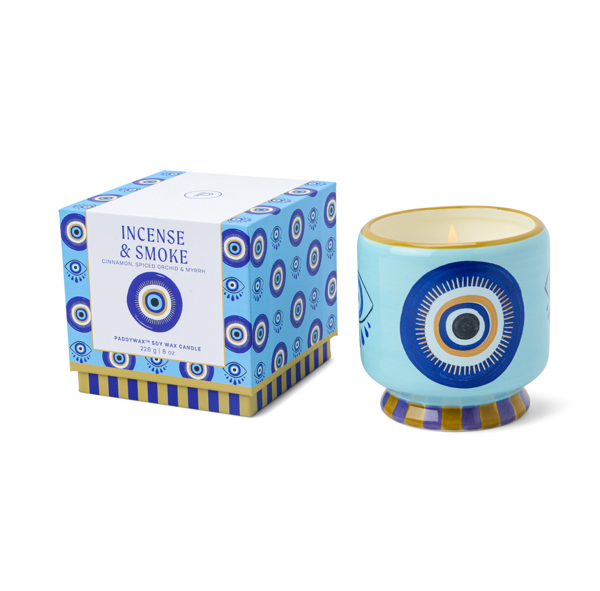 Paddywax A Dopo Eye Ceramic Scented  Candle, Incense & Smoke