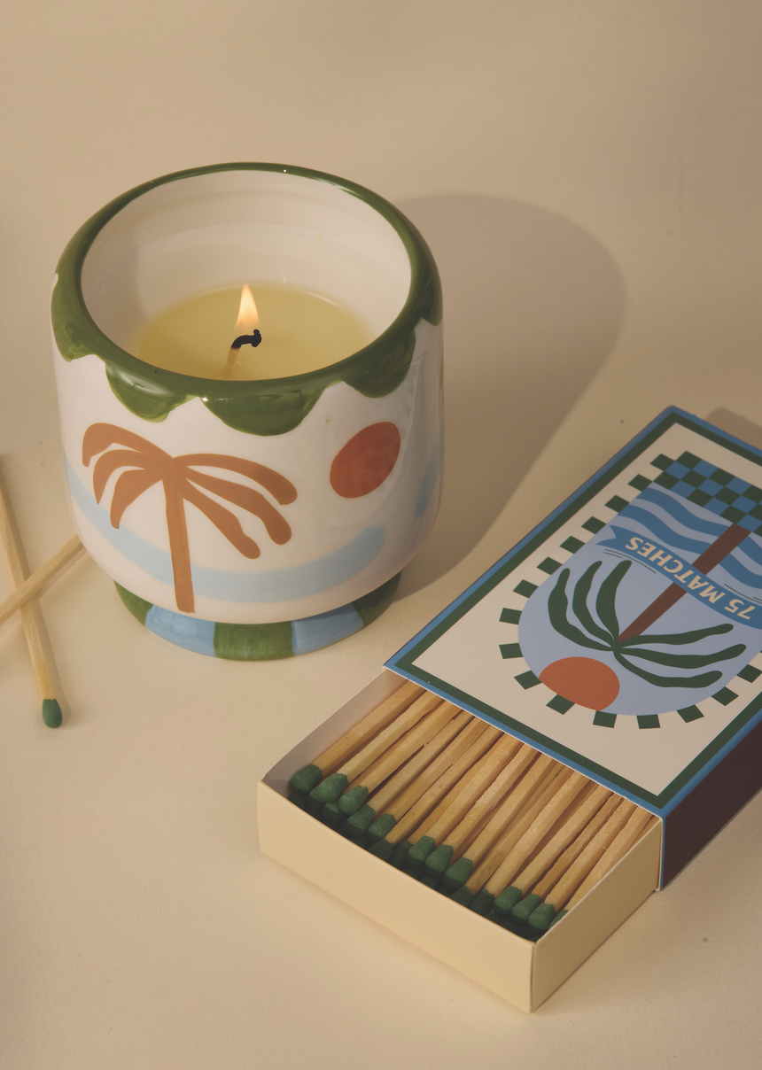 Paddywax A Dopo Palm Tree Ceramic Scented Candle,  Lush Palms