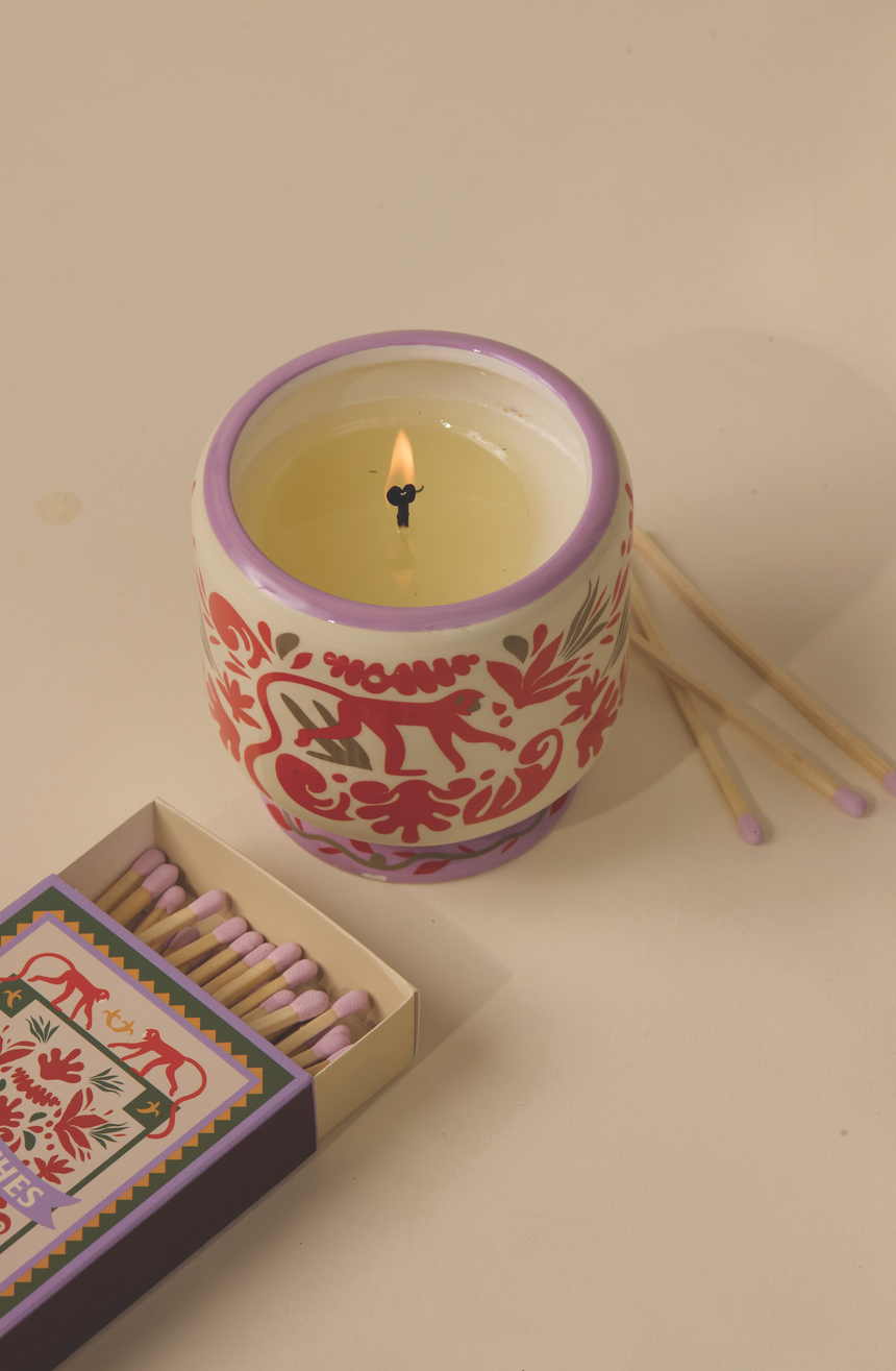 Paddywax A Dopo Jungle Ceramic Scented Candle, Coconut & Amber