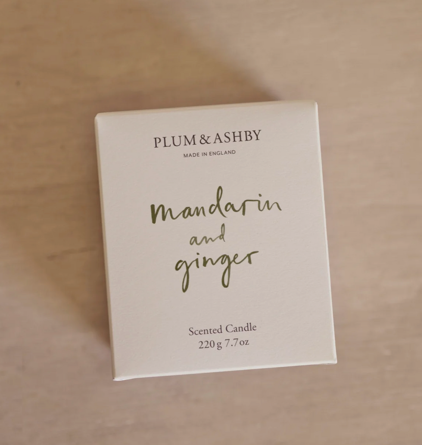 Plum & Ashby Large Scented Candle, Mandarin & Ginger