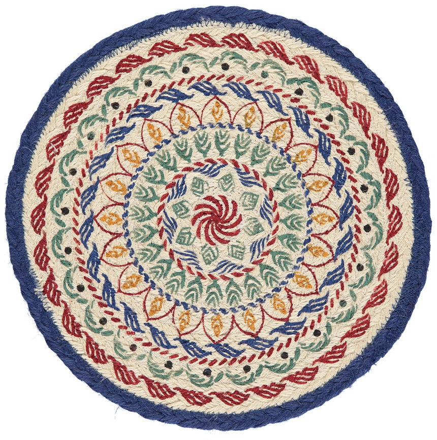 The Braided Rug Company Jute placemats, Kantha (Set Of 6)