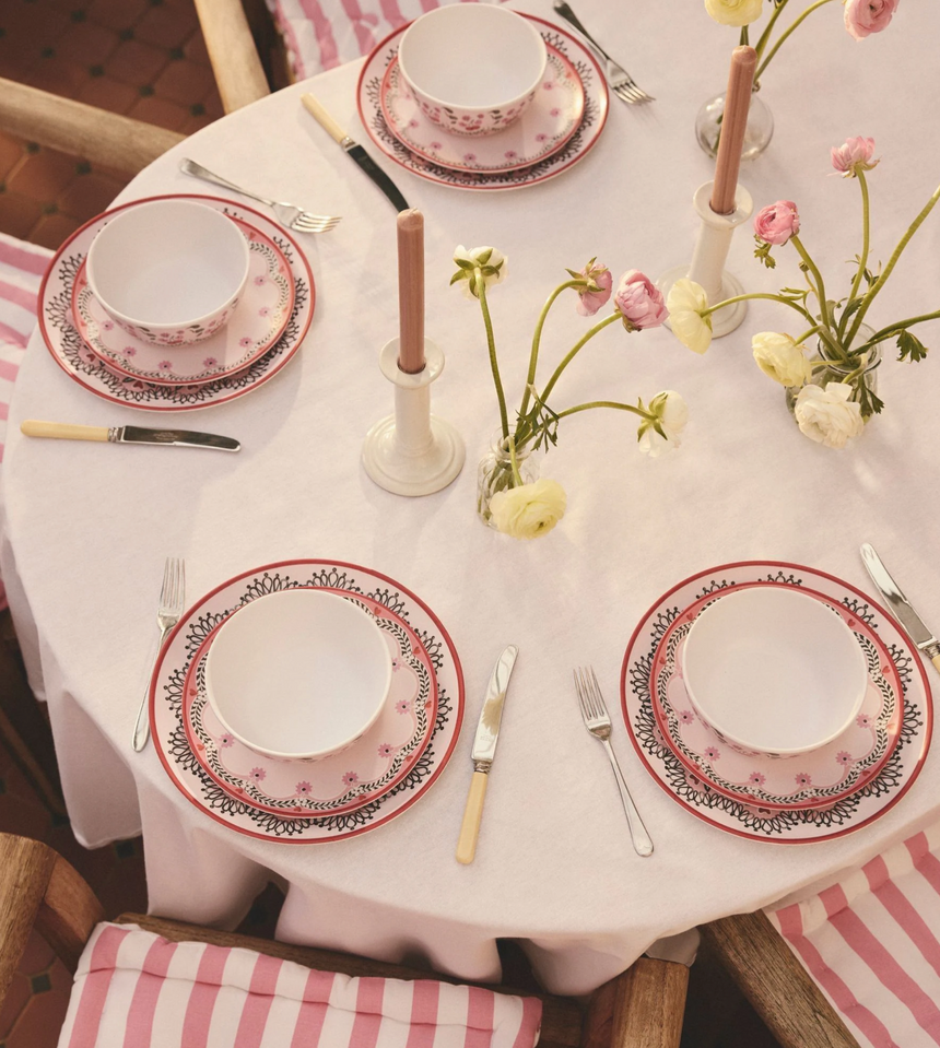 Cath Kidston Cherry Melamine Picnic Bowls (Set Of 4)