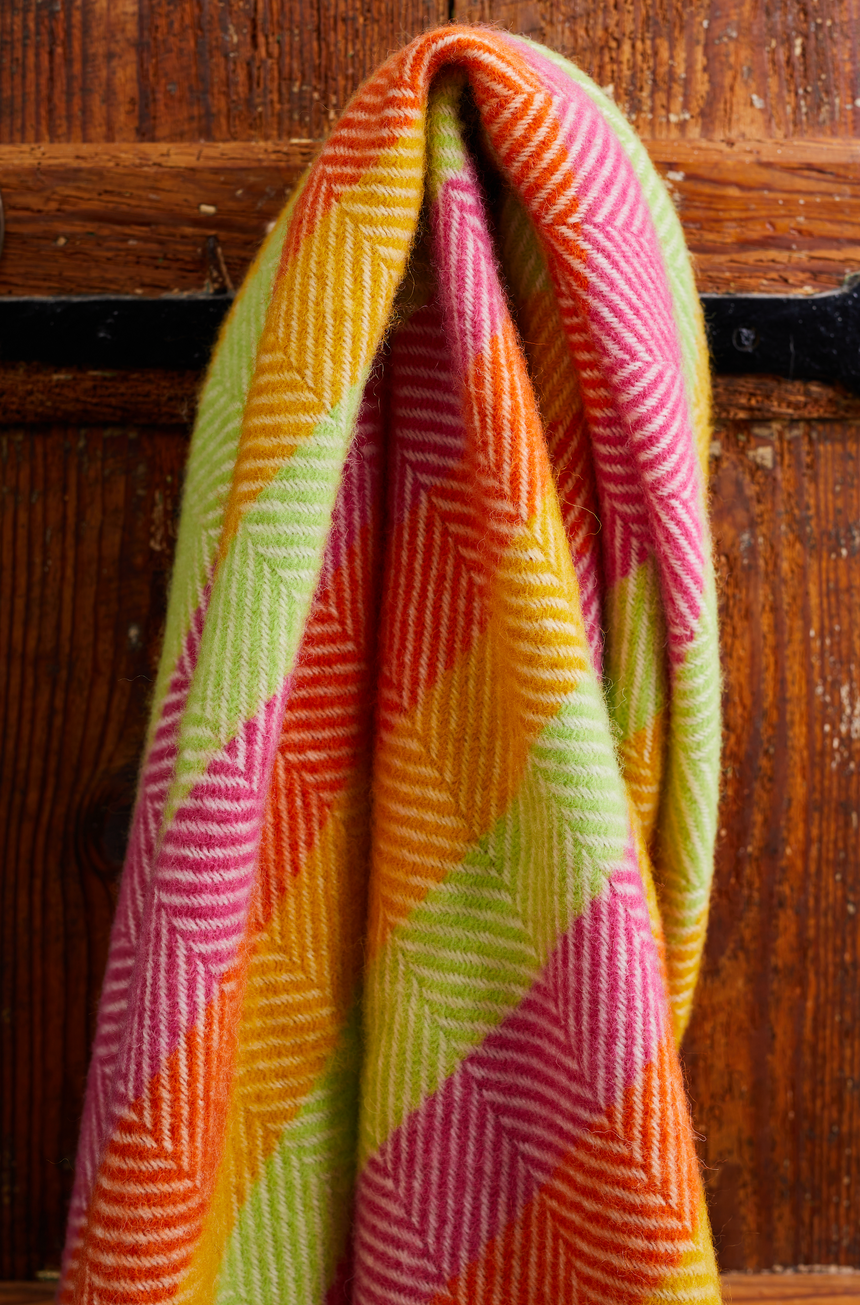 Tweedmill Pure New Wool Throw, Stripe Refresh