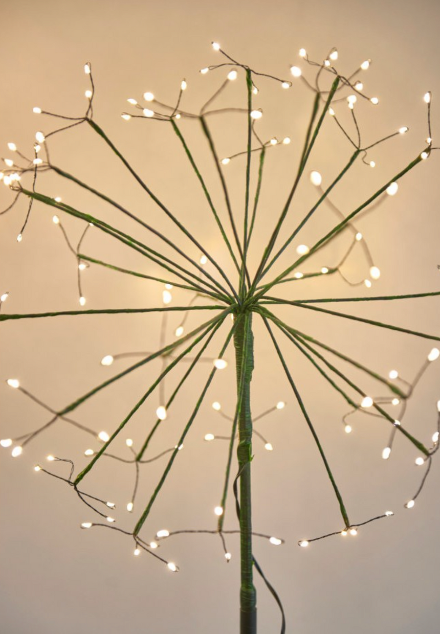 Solar Powered LED Dandelion Light, Green