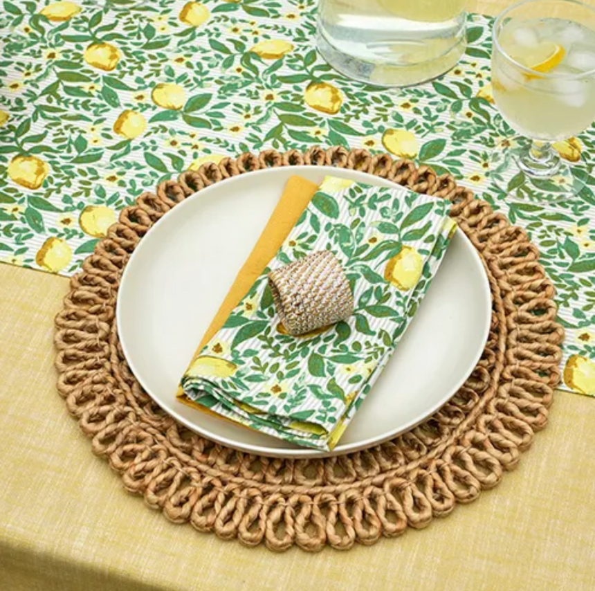Walton & Co Cotton Napkins, Ochre (Set Of 4)