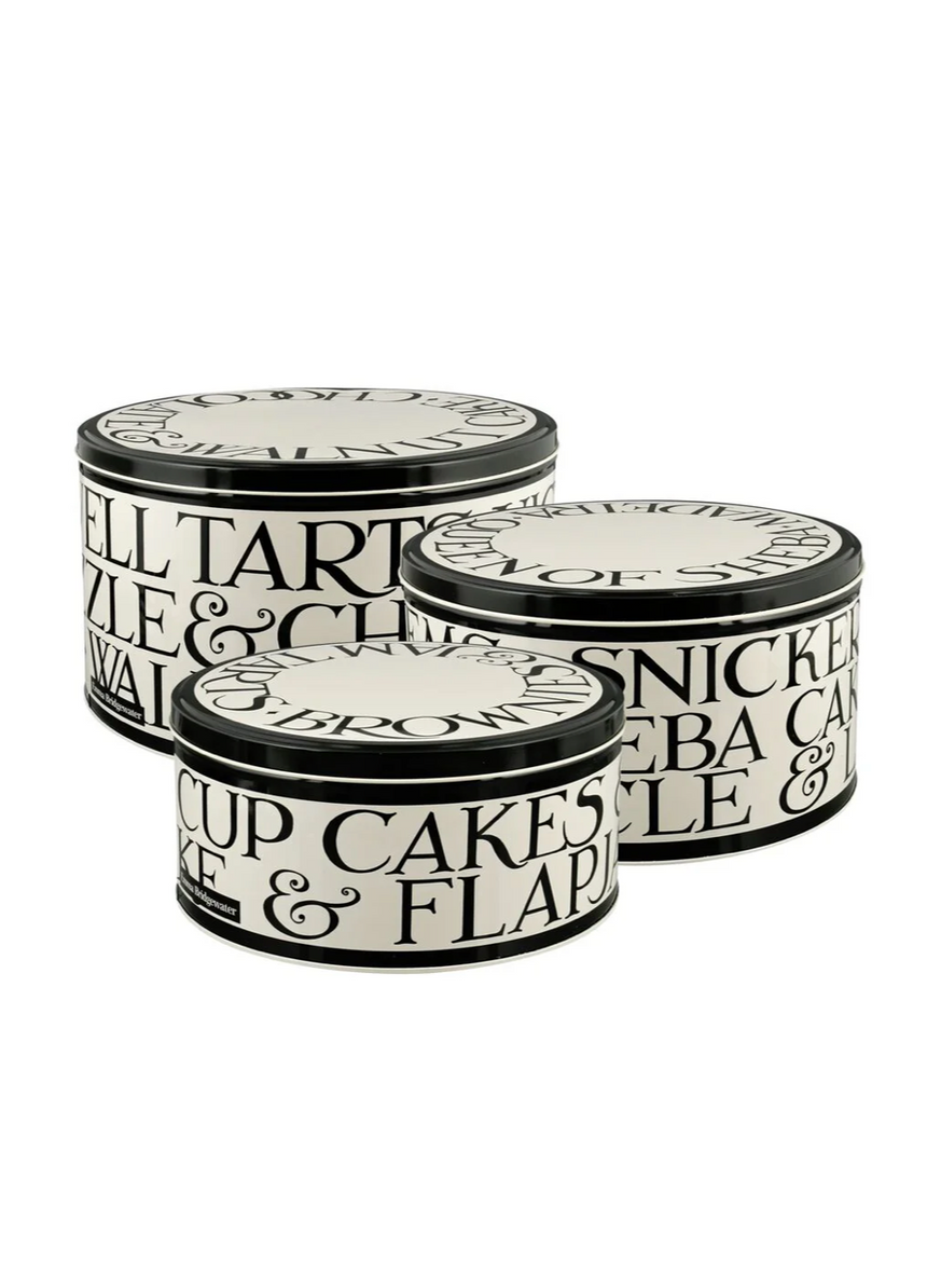 Emma Bridgewater Round Cake Tins, Black Toast (Set Of 3)