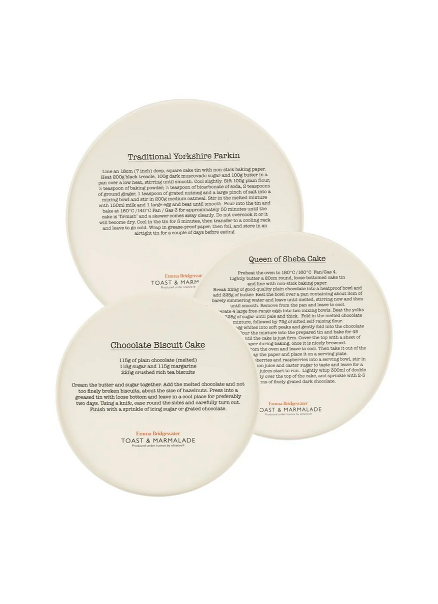 Emma Bridgewater Round Cake Tins, Black Toast (Set Of 3)