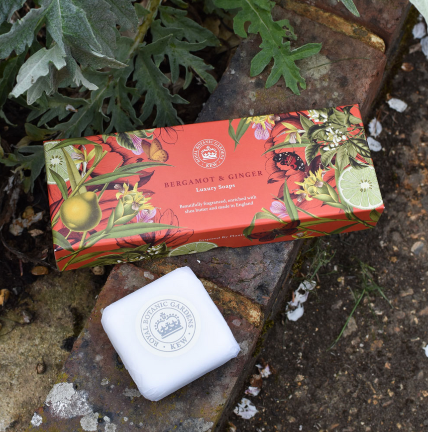 The English Soap Company Kew Gardens, Bergamot & Ginger Triple Soap Gift Box